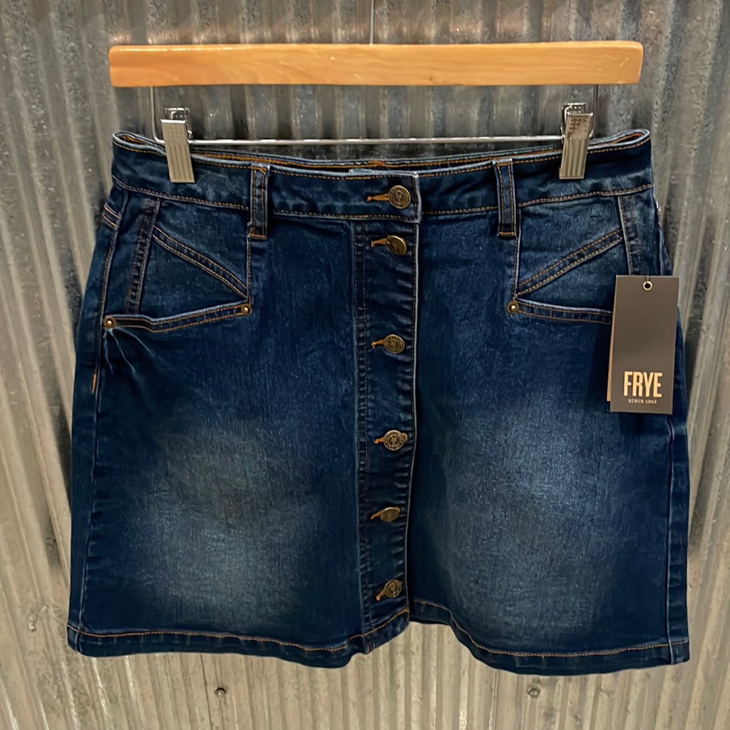 Nwt Frye Button Front Jean Skirt. Size 10